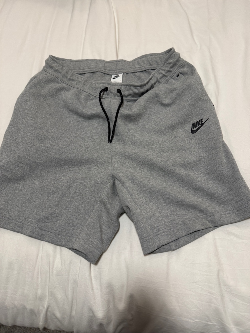 Nike Men's Tech-Fleece Shorts with Black Drawstring